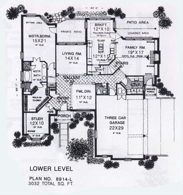 Colonial Floor Plan - Main Floor Plan #310-913