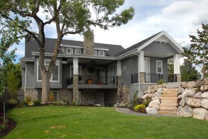 Exterior - Rear Elevation for Bungalow House Plan #920-99 - 6 bed, 4.5 bath