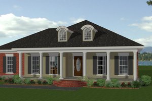 Southern Exterior - Front Elevation Plan #44-152