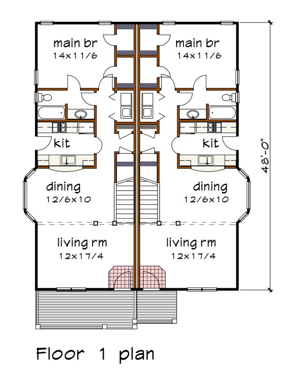 Bungalow Floor Plan - Main Floor Plan #79-362