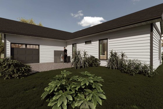 Exterior - Rear Elevation for Farmhouse House Plan #1101-1 - 2 bed, 2 bath