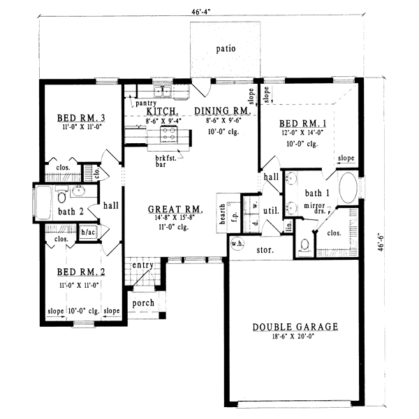 Traditional Floor Plan - Main Floor Plan #42-151