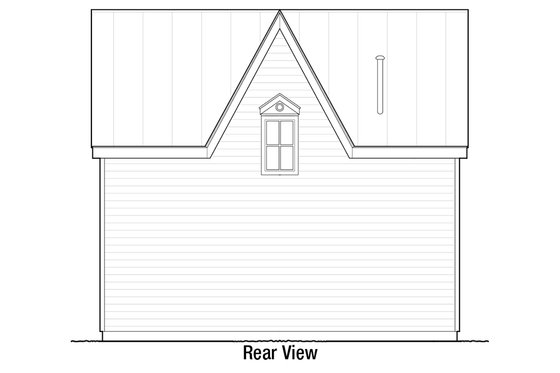 Exterior - Rear Elevation for Cottage House Plan #915-13 - 2 bed, 1.5 bath