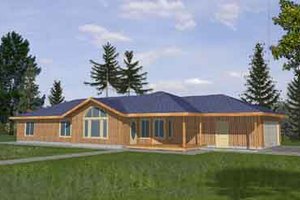 Ranch Exterior - Front Elevation Plan #117-287