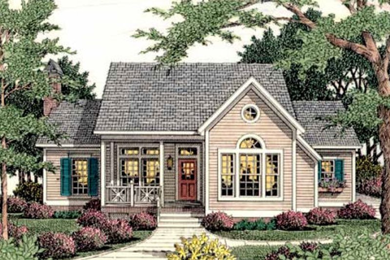 Architectural House Design - Traditional Exterior - Front Elevation Plan #406-272