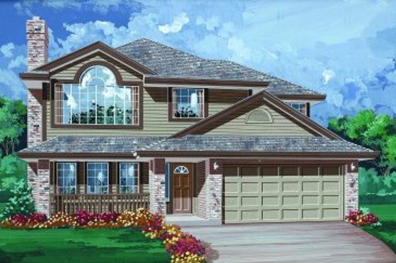 Exterior - Front Elevation for Traditional House Plan #47-559 - 3 bed, 2 bath