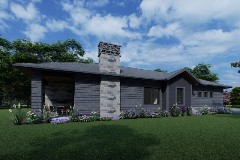 House Plan Design - Exterior - Other Elevation 4 for Cottage House Plan #1069-27 - 2 bed, 2.5 bath