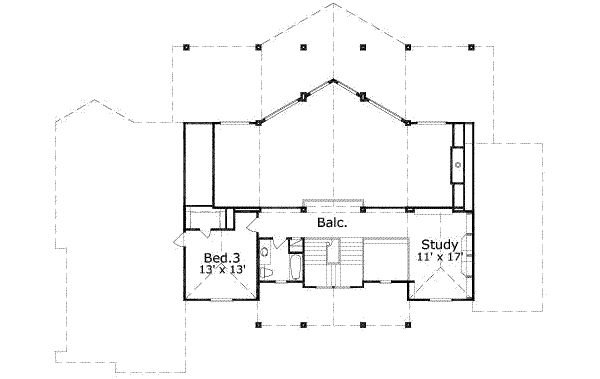 Modern Floor Plan - Upper Floor Plan #411-131