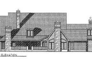 Exterior - Rear Elevation for European House Plan #70-549 - 3 bed, 3.5 bath