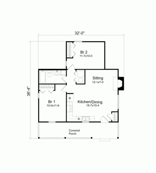House Design - Ranch Floor Plan - Main Floor Plan #22-510