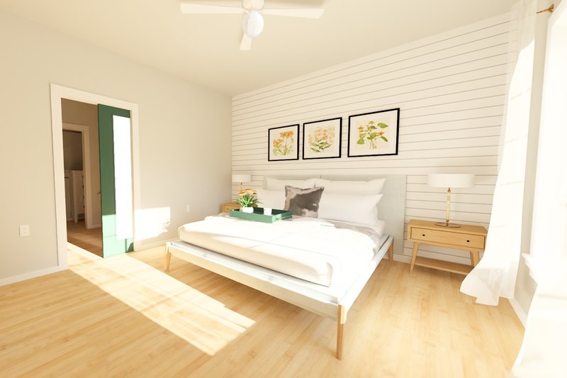 House Plan Design - Interior - Master Bedroom 1 for Farmhouse House Plan #126-271 - 3 bed, 2 bath