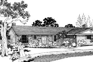 Ranch Exterior - Front Elevation Plan #303-171