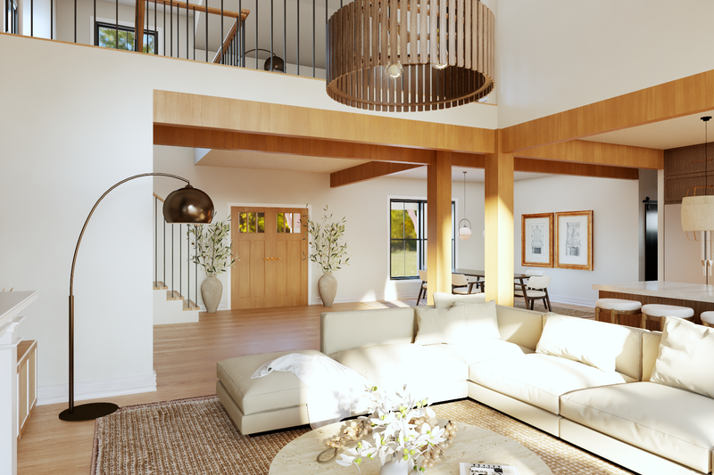Architectural House Design - Interior - Family Room 2 for Farmhouse House Plan #1064-101 - 3 bed, 2.5 bath