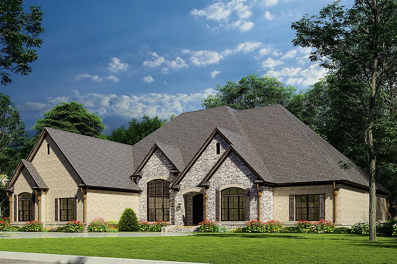 Dream House Plan - Exterior - Other Elevation 1 for European House Plan #17-2491 - 3 bed, 3.5 bath