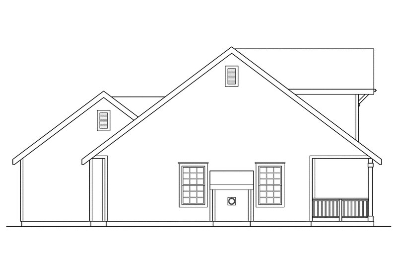 House Plan Design - Exterior - Other Elevation 1 for Farmhouse House Plan #124-308 - 3 bed, 2 bath