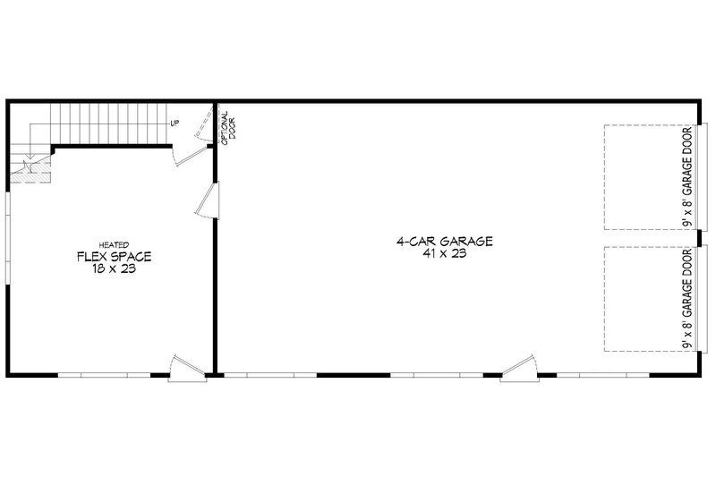House Blueprint - Floor Plan - Main Floor for Country House Plan #932-977 - 2 bed, 1 bath