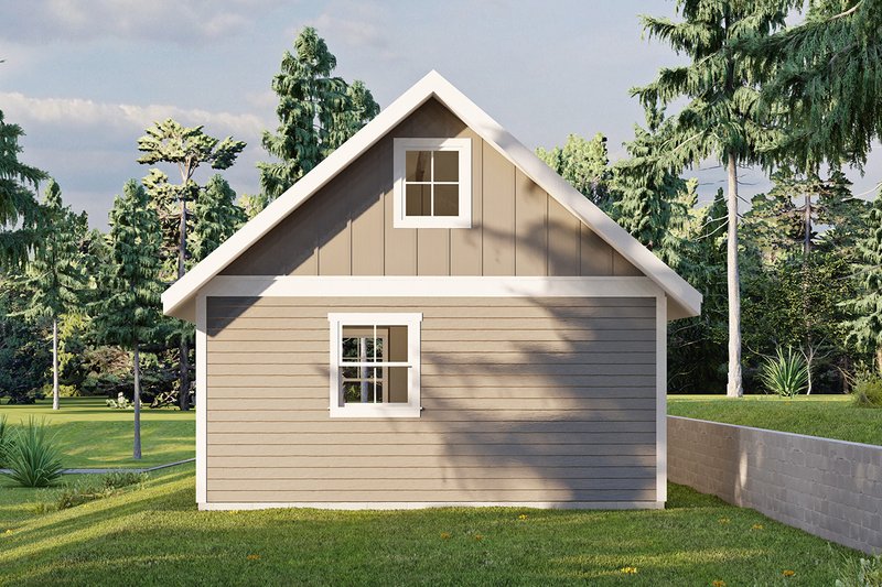 Dream House Plan - Exterior - Rear Elevation for Cottage House Plan #124-1372, 1 bath