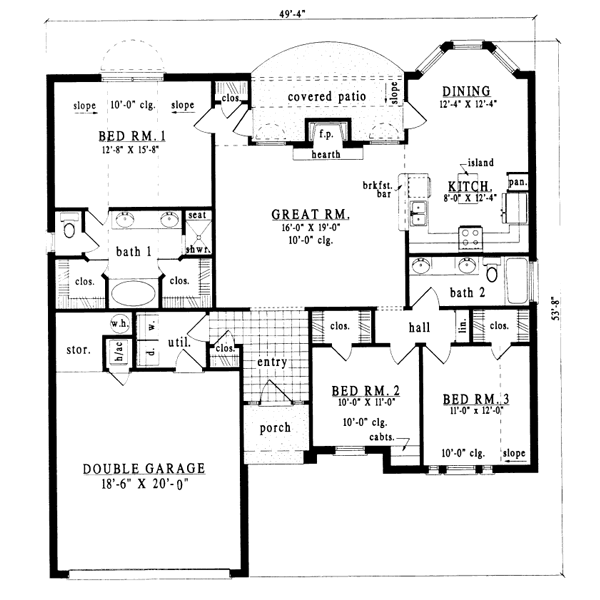 Traditional Floor Plan - Main Floor Plan #42-164