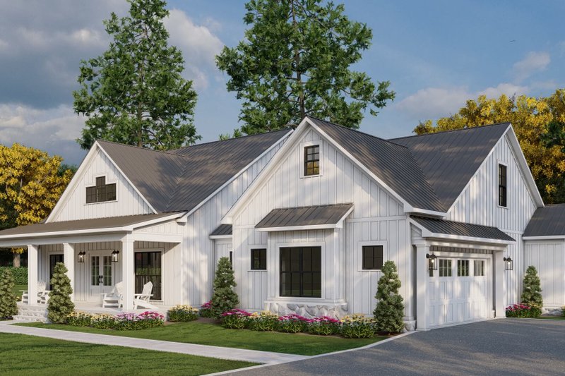 Home Plan - Exterior - Front Elevation 4 for Farmhouse House Plan #923-430 - 4 bed, 3 bath