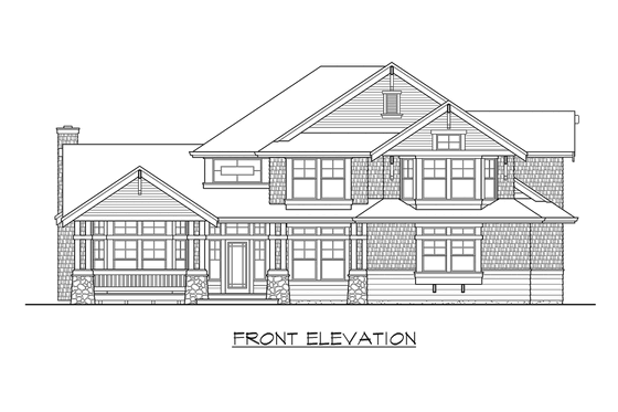 Exterior - Other Elevation for Craftsman House Plan #132-212 - 4 bed, 2.5 bath