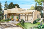 Adobe / Southwestern Style House Plan - 3 Beds 2 Baths 1263 Sq/Ft Plan #140-143 