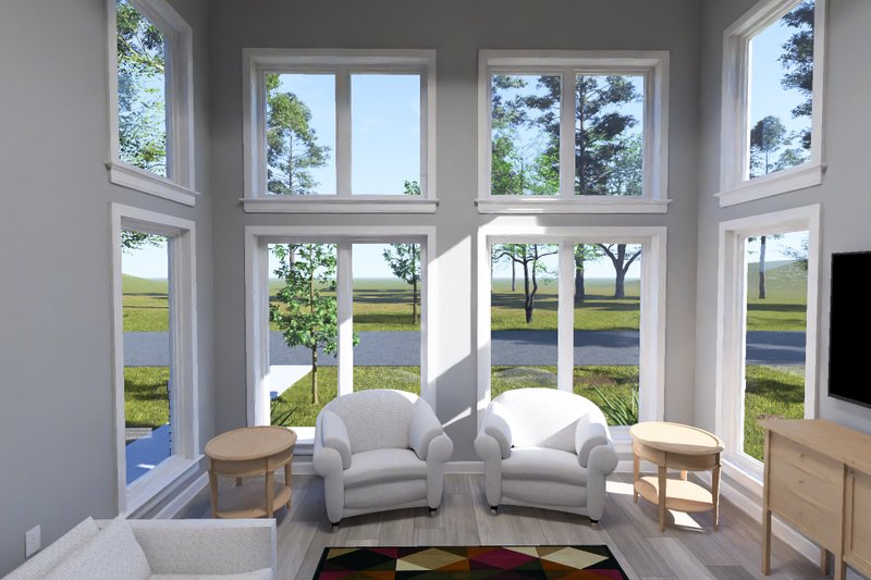 Dream House Plan - Interior - Family Room 1 for Modern House Plan #513-2440 - 2 bed, 2 bath