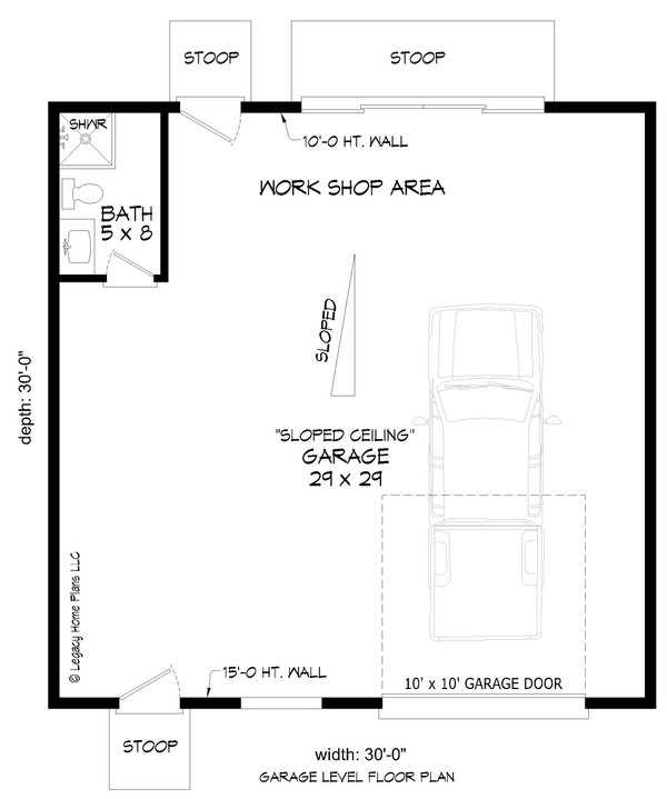 House Blueprint - Contemporary Floor Plan - Main Floor Plan #932-872
