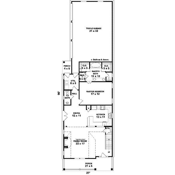 Country Floor Plan - Main Floor Plan #81-654