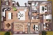 Southern Style House Plan - 3 Beds 2.5 Baths 1958 Sq/Ft Plan #44-189 