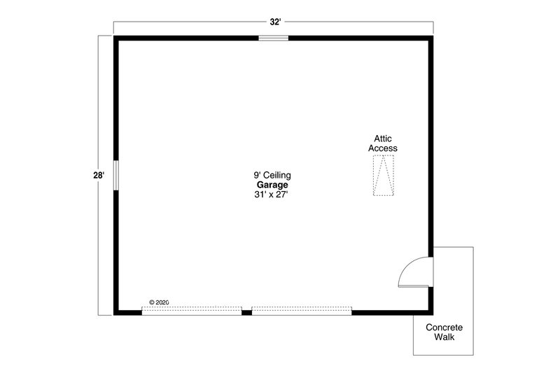 Home Plan - Floor Plan - Main Floor for Traditional House Plan #124-1218, 0 bath