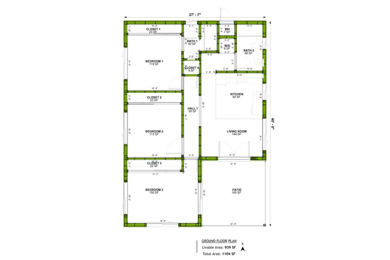 Dream House Plan - Floor Plan - Main Floor for Contemporary House Plan #1106-68 - 3 bed, 2 bath