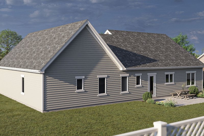 Home Plan - Exterior - Rear Elevation for Farmhouse House Plan #455-554 - 3 bed, 2.5 bath