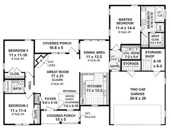 House Blueprint - Farmhouse Floor Plan - Main Floor Plan #21-543