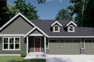 Craftsman Exterior - Front Elevation Plan #53-625