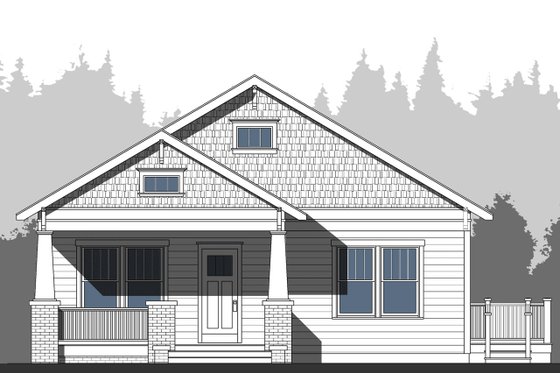 Exterior - Other Elevation for Craftsman House Plan #461-52 - 3 bed, 2 bath