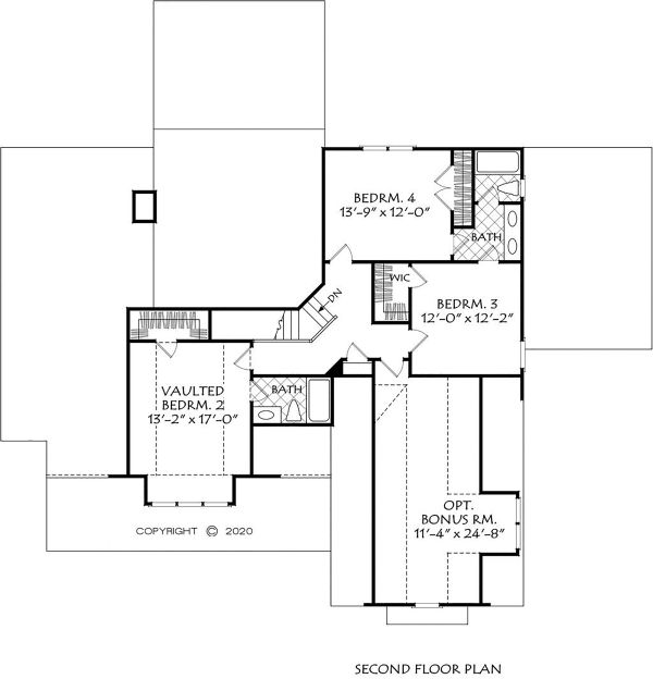 Farmhouse Floor Plan - Upper Floor Plan #927-1008