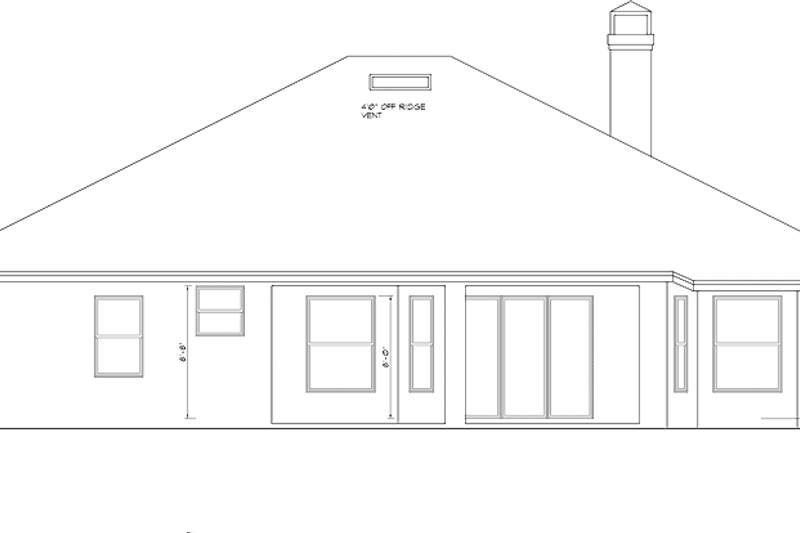 Dream House Plan - Exterior - Rear Elevation for Mediterranean House Plan #999-9 - 4 bed, 3 bath