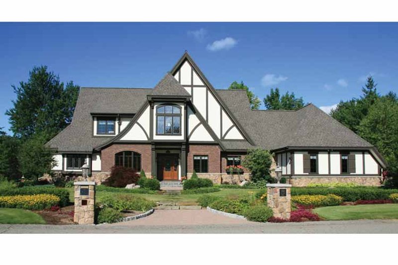 Home Plan - Exterior - Front Elevation 4 for Tudor House Plan #928-27 - 4 bed, 3.5 bath