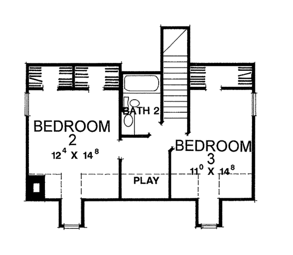 House Design - Classical Floor Plan - Upper Floor Plan #472-22