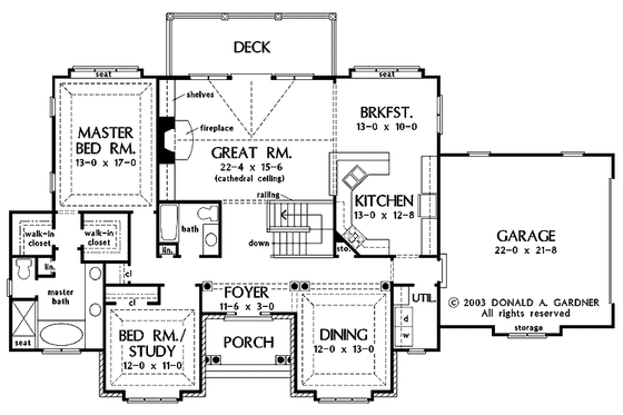 Floor Plan - Main Floor for European House Plan #929-693 - 4 bed, 4 bath