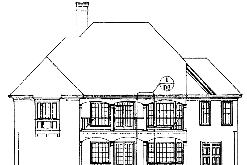 Architectural House Design - Exterior - Rear Elevation for Traditional House Plan #429-122 - 4 bed, 3 bath