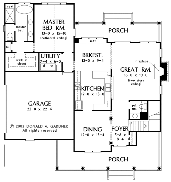 Home Plan - Farmhouse Floor Plan - Main Floor Plan #929-688