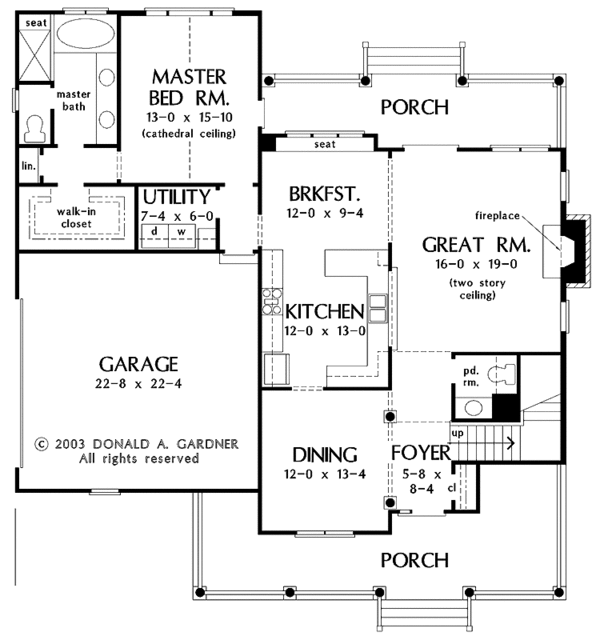 Dream House Plan - Farmhouse Floor Plan - Main Floor Plan #929-688