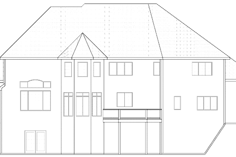Home Plan - Exterior - Rear Elevation for Classical House Plan #328-379 - 4 bed, 3.5 bath