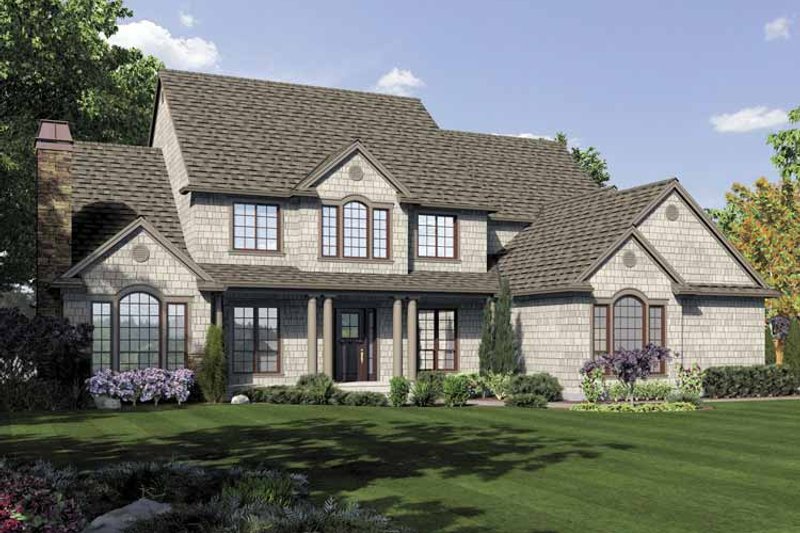 House Plan Design - Exterior - Front Elevation 4 for Traditional House Plan #48-876 - 5 bed, 4 bath