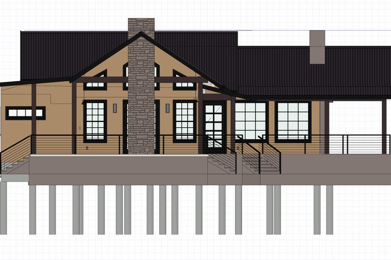 House Blueprint - Photo 21 for Cabin House Plan #1109-10 - 1 bed, 1 bath