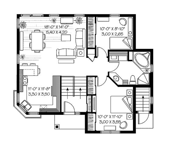 Contemporary Floor Plan - Main Floor Plan #23-2438