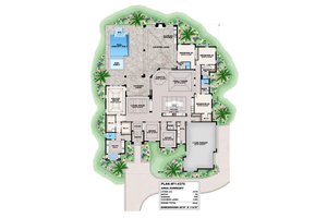 Floor Plan - Main Floor for Beach House Plan #1083-2 - 4 bed, 4.5 bath
