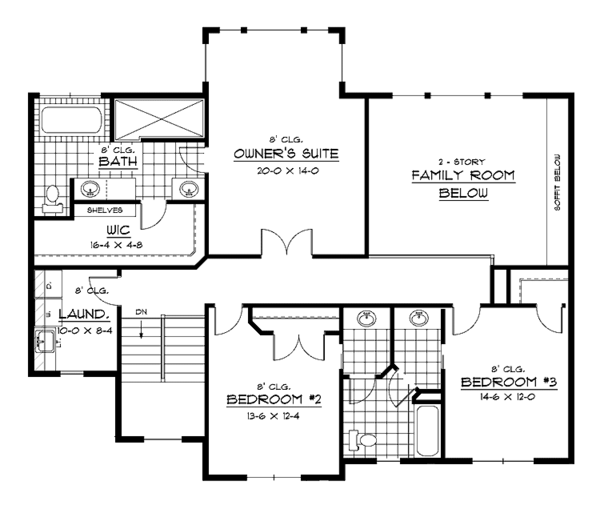Dream House Plan - European Floor Plan - Upper Floor Plan #51-649