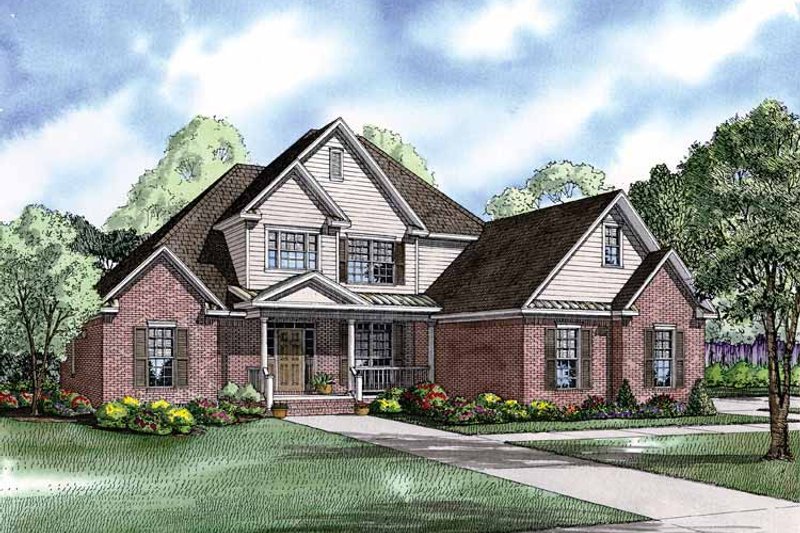 Architectural House Design - Country Exterior - Front Elevation Plan #17-2806